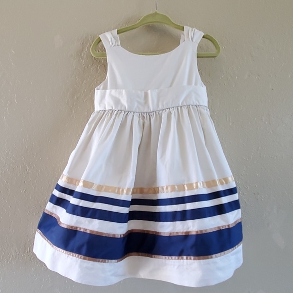 Janie and Jack Other - Janie and Jack 18-24 beige gold navy stripe dress